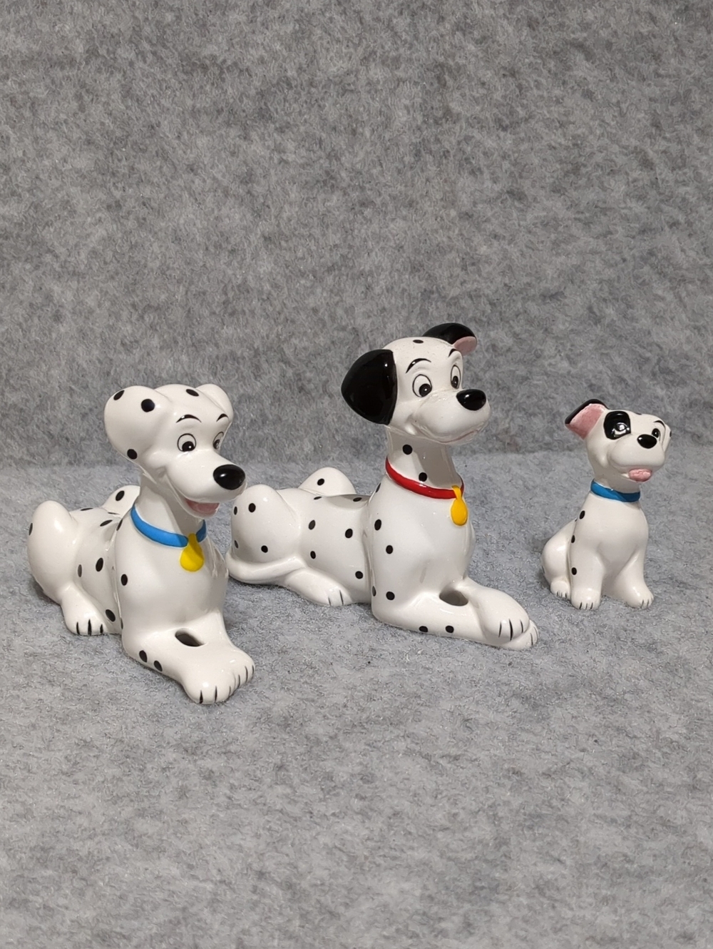 DISNEY 1980'S 101 DALMATIONS  Lot Of 3 Ceramic Figurines